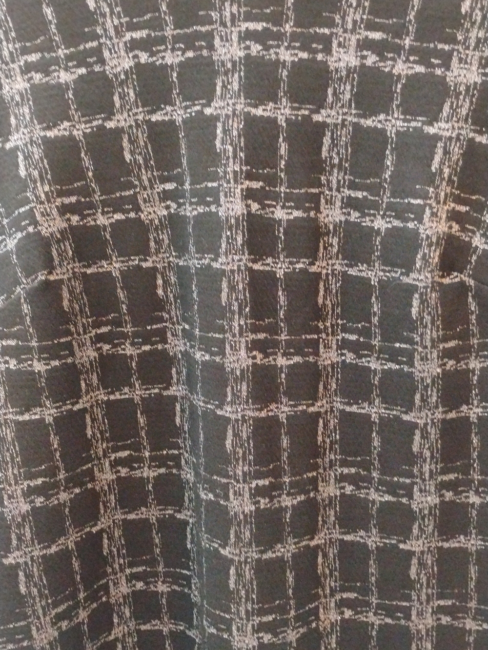 Calvin Klein Short Sleeve Black & Silver Grid Shift Dress SZ 10 - Picture 4 of 6